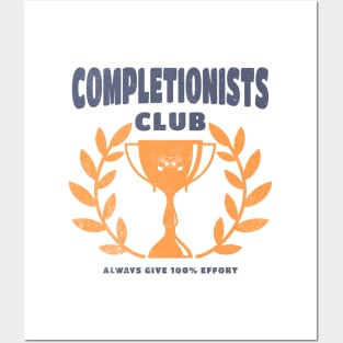 Completionists Club - Funny Gamer Posters and Art